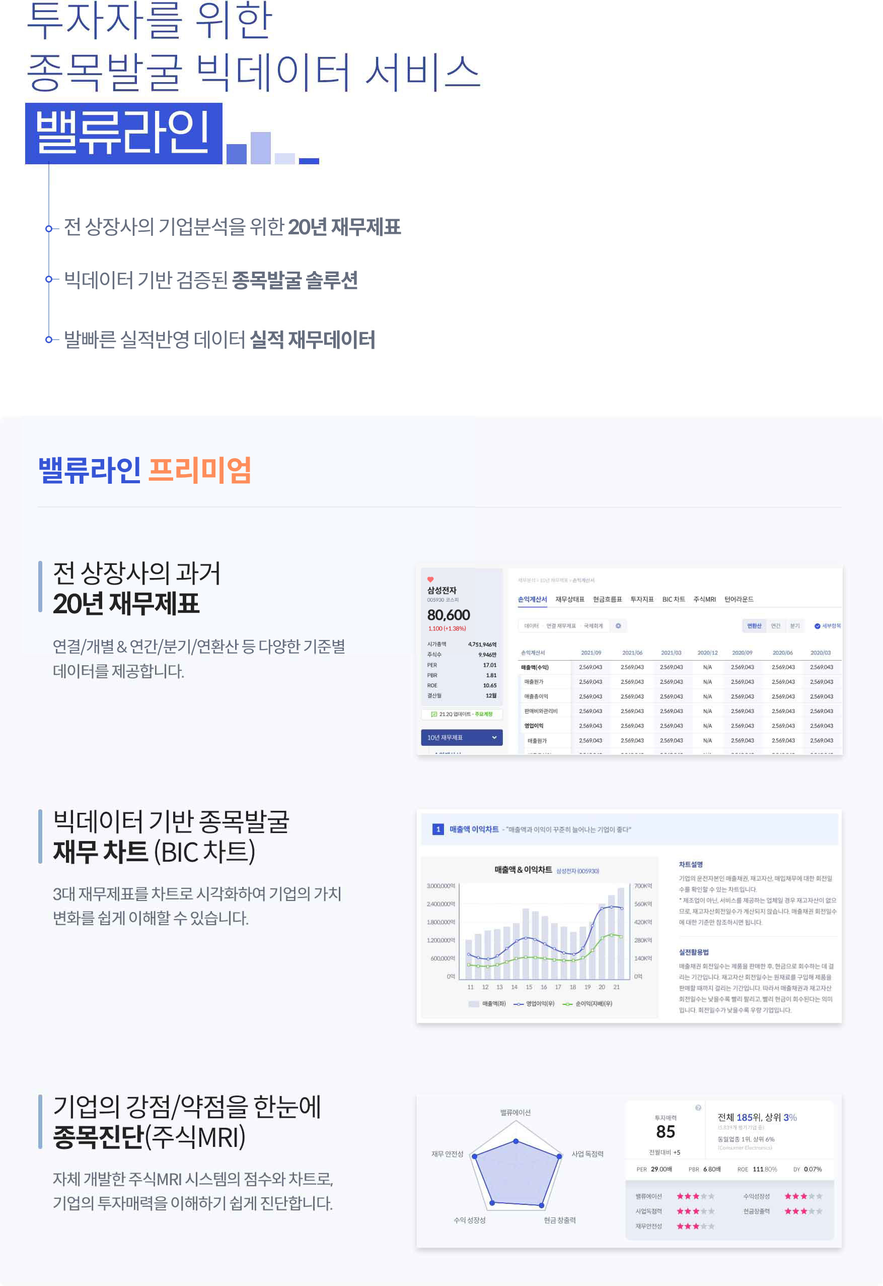 투자자를 위한  종목발굴 빅데이터 서비스